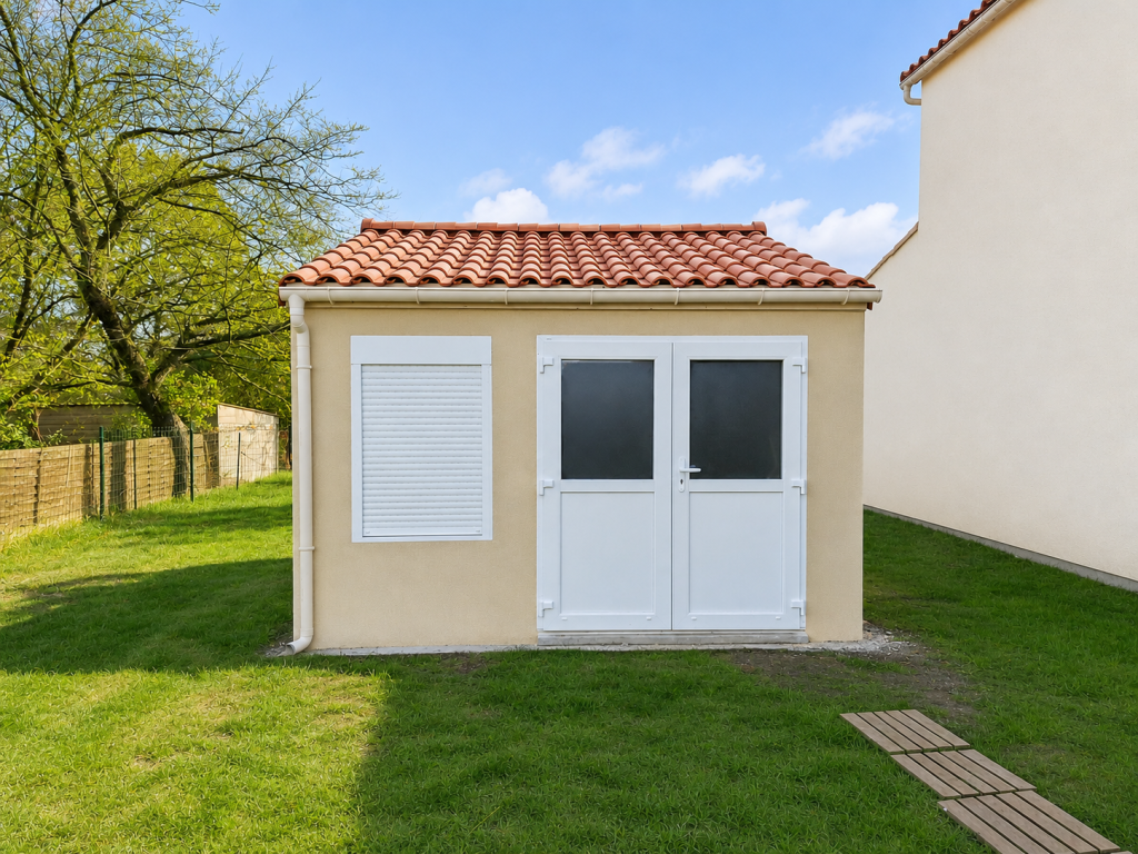 Abri de jardin béton DOIZON 2 pentes